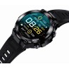 Smartwatch Męski Gravity GT8-1 na pasku gumowym w kolorze Czarny/Czarny o szerokości 22mm