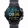 Smartwatch Męski Gravity GT8-2 na bransolecie stalowej w kolorze Czarny/Czarny o szerokości 22mm
