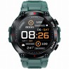 Smartwatch Męski Gravity GT8-3 na pasku gumowym w kolorze Zielony/Zielony o szerokości 22mm