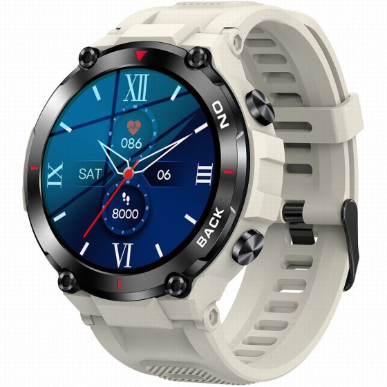 Smartwatch Męski Gravity GT8-4 na pasku gumowym w kolorze Szary/Szary o szerokości 22mm Smartwatch Męski Gravity GT8-4 na pasku gumowym w kolorze Szary/Szary o szerokości 22mm