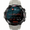Smartwatch Męski Gravity GT8-4 na pasku gumowym w kolorze Szary/Szary o szerokości 22mm