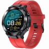 Smartwatch Męski Gravity GT8-5 na pasku gumowym w kolorze Czarny/Czerwony o szerokości 22mm