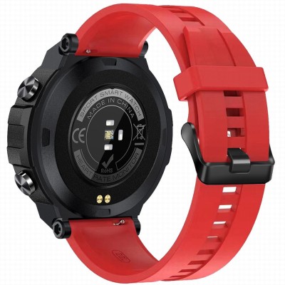 Smartwatch Męski Gravity GT8-5 na pasku gumowym w kolorze Czarny/Czerwony o szerokości 22mm