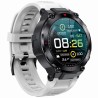 Smartwatch Męski Gravity GT8-6 na pasku gumowym w kolorze Czarny/Biały o szerokości 22mm