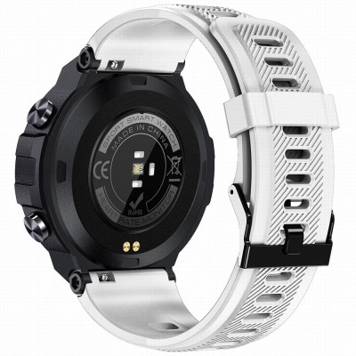 Smartwatch Męski Gravity GT8-6 na pasku gumowym w kolorze Czarny/Biały o szerokości 22mm