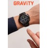 Smartwatch Męski Gravity GT7-1 na pasku gumowym w kolorze Czarny/Czarny o szerokości 22mm
