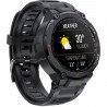 Smartwatch Męski Gravity GT7-1 na pasku gumowym w kolorze Czarny/Czarny o szerokości 22mm