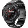 Smartwatch Męski Gravity GT7-2 na bransolecie stalowej w kolorze Czarny/Czarny o szerokości 22mm