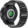 Smartwatch Męski Gravity GT7-2 na bransolecie stalowej w kolorze Czarny/Czarny o szerokości 22mm