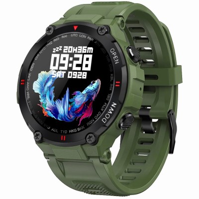 Smartwatch Męski Gravity GT7-3 na pasku gumowym w kolorze Khaki/Khaki o szerokości 22mm
