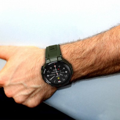 Smartwatch Męski Gravity GT7-3 na pasku gumowym w kolorze Khaki/Khaki o szerokości 22mm