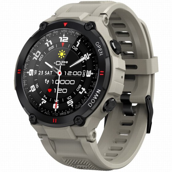 Smartwatch Męski Gravity GT7-4 na pasku gumowym w kolorze Szary/Szary o szerokości 22mm Smartwatch Męski Gravity GT7-4 na pasku gumowym w kolorze Szary/Szary o szerokości 22mm