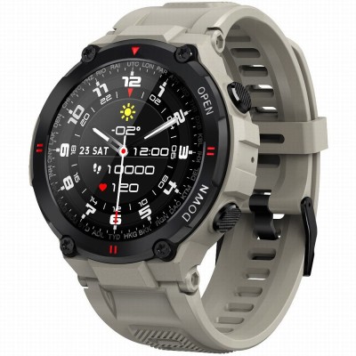 Smartwatch Męski Gravity GT7-4 na pasku gumowym w kolorze Szary/Szary o szerokości 22mm