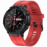 Smartwatch Męski Gravity GT7-5 na pasku gumowym w kolorze Czarny/Czerwony o szerokości 22mm