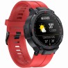Smartwatch Męski Gravity GT7-5 na pasku gumowym w kolorze Czarny/Czerwony o szerokości 22mm