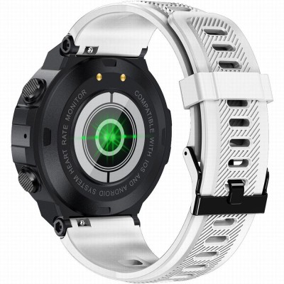 Smartwatch Męski Gravity GT7-6 na pasku gumowym w kolorze Czarny/Biały o szerokości 22mm