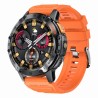 Smartwatch Męski Gravity GT22-3 na pasku gumowym w kolorze Czarny/Pomarańczowy o szerokości 22mm