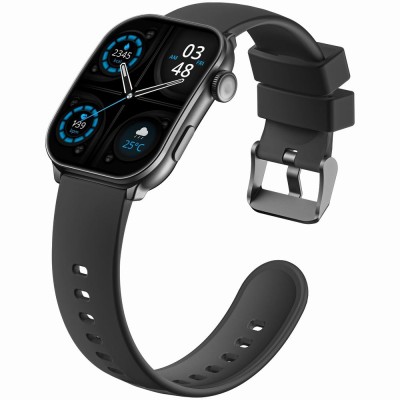 Smartwatch Męski Gravity GT28-1 na pasku gumowym w kolorze Czarny/Czarny o szerokości 22mm