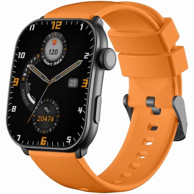Smartwatch Męski Gravity GT28-2 na pasku gumowym w kolorze Czarny/Pomarańczowy o szerokości 22mm