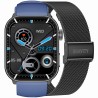 Smartwatch Męski Gravity GT28-3 na pasku gumowym w kolorze Czarny/Granatowy o szerokości 22mm