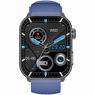 Smartwatch Męski Gravity GT28-3 na pasku gumowym w kolorze Czarny/Granatowy o szerokości 22mm