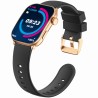 Smartwatch Damski Gravity GT28-5 na pasku gumowym w kolorze Różowe Złoto/Czarny o szerokości 22mm