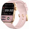 Smartwatch Damski Gravity GT28-6 na pasku gumowym w kolorze Różowe Złoto/Różowy o szerokości 22mm
