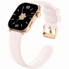 Smartwatch Damski Gravity GT28-6 na pasku gumowym w kolorze Różowe Złoto/Różowy o szerokości 22mm