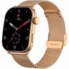 Smartwatch Damski Gravity GT28-8 na pasku gumowym w kolorze Różowe Złoto/Granatowy o szerokości 22mm