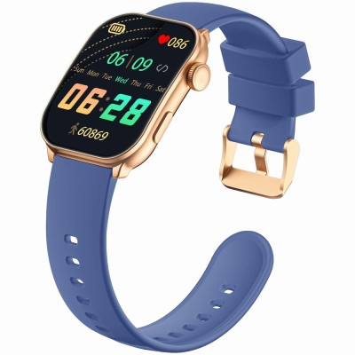 Smartwatch Damski Gravity GT28-8 na pasku gumowym w kolorze Różowe Złoto/Granatowy o szerokości 22mm