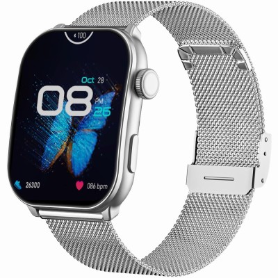 Smartwatch Damski Gravity GT28-9 na pasku gumowym w kolorze Srebrny/Czarny o szerokości 22mm