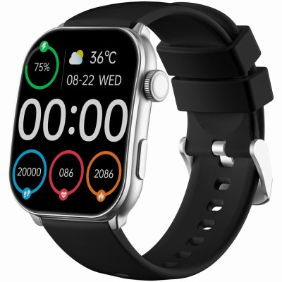 Smartwatch Damski Gravity GT28-9 na pasku gumowym w kolorze Srebrny/Czarny o szerokości 22mm