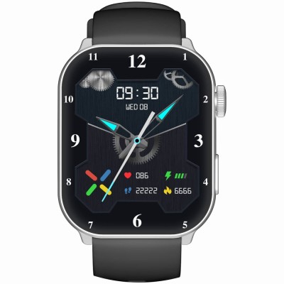 Smartwatch Damski Gravity GT28-9 na pasku gumowym w kolorze Srebrny/Czarny o szerokości 22mm