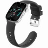 Smartwatch Damski Gravity GT28-9 na pasku gumowym w kolorze Srebrny/Czarny o szerokości 22mm