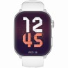 Smartwatch Damski Gravity GT28-10 na pasku gumowym w kolorze Srebrny/Biały o szerokości 22mm