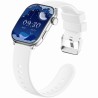 Smartwatch Damski Gravity GT28-10 na pasku gumowym w kolorze Srebrny/Biały o szerokości 22mm