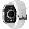 Smartwatch Damski Gravity GT28-10 na pasku gumowym w kolorze Srebrny/Biały o szerokości 22mm