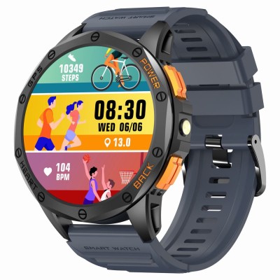 Smartwatch Męski Gravity GT24-1 na pasku gumowym w kolorze Czarny/Granatowy o szerokości 22mm