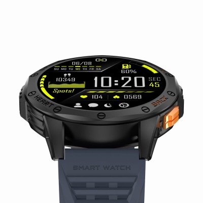 Smartwatch Męski Gravity GT24-1 na pasku gumowym w kolorze Czarny/Granatowy o szerokości 22mm