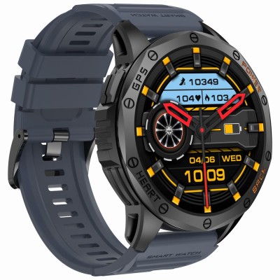 Smartwatch Męski Gravity GT24-1 na pasku gumowym w kolorze Czarny/Granatowy o szerokości 22mm
