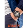 Smartwatch Męski Gravity GT24-2 na pasku gumowym w kolorze Czarny/Biały o szerokości 22mm