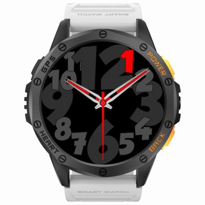 Smartwatch Męski Gravity GT24-2 na pasku gumowym w kolorze Czarny/Biały o szerokości 22mm