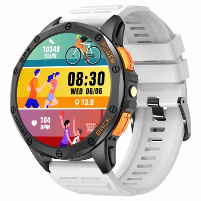 Smartwatch Męski Gravity GT24-2 na pasku gumowym w kolorze Czarny/Biały o szerokości 22mm