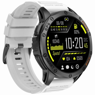 Smartwatch Męski Gravity GT24-2 na pasku gumowym w kolorze Czarny/Biały o szerokości 22mm