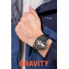 Smartwatch Męski Gravity GT24-3 na pasku gumowym w kolorze Czarny/Czarny o szerokości 22mm