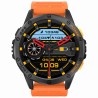 Smartwatch Męski Gravity GT24-3 na pasku gumowym w kolorze Czarny/Czarny o szerokości 22mm