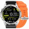 Smartwatch Męski Gravity GT24-4 na pasku gumowym w kolorze Srebrny/Pomarańczowy o szerokości 22mm