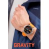 Smartwatch Męski Gravity GT24-4 na pasku gumowym w kolorze Srebrny/Pomarańczowy o szerokości 22mm