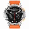 Smartwatch Męski Gravity GT24-4 na pasku gumowym w kolorze Srebrny/Pomarańczowy o szerokości 22mm