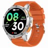 Smartwatch Męski Gravity GT24-4 na pasku gumowym w kolorze Srebrny/Pomarańczowy o szerokości 22mm